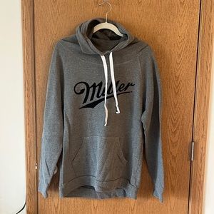 Gray Pullover Hoodie with Logo